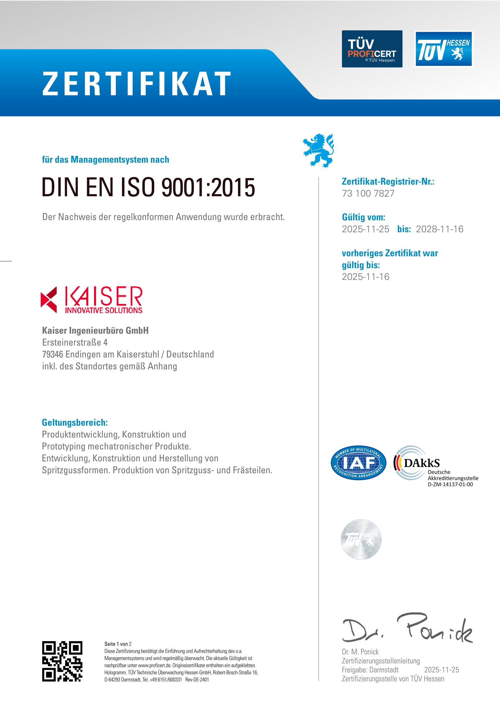 de zertifikat iso 9001 2015